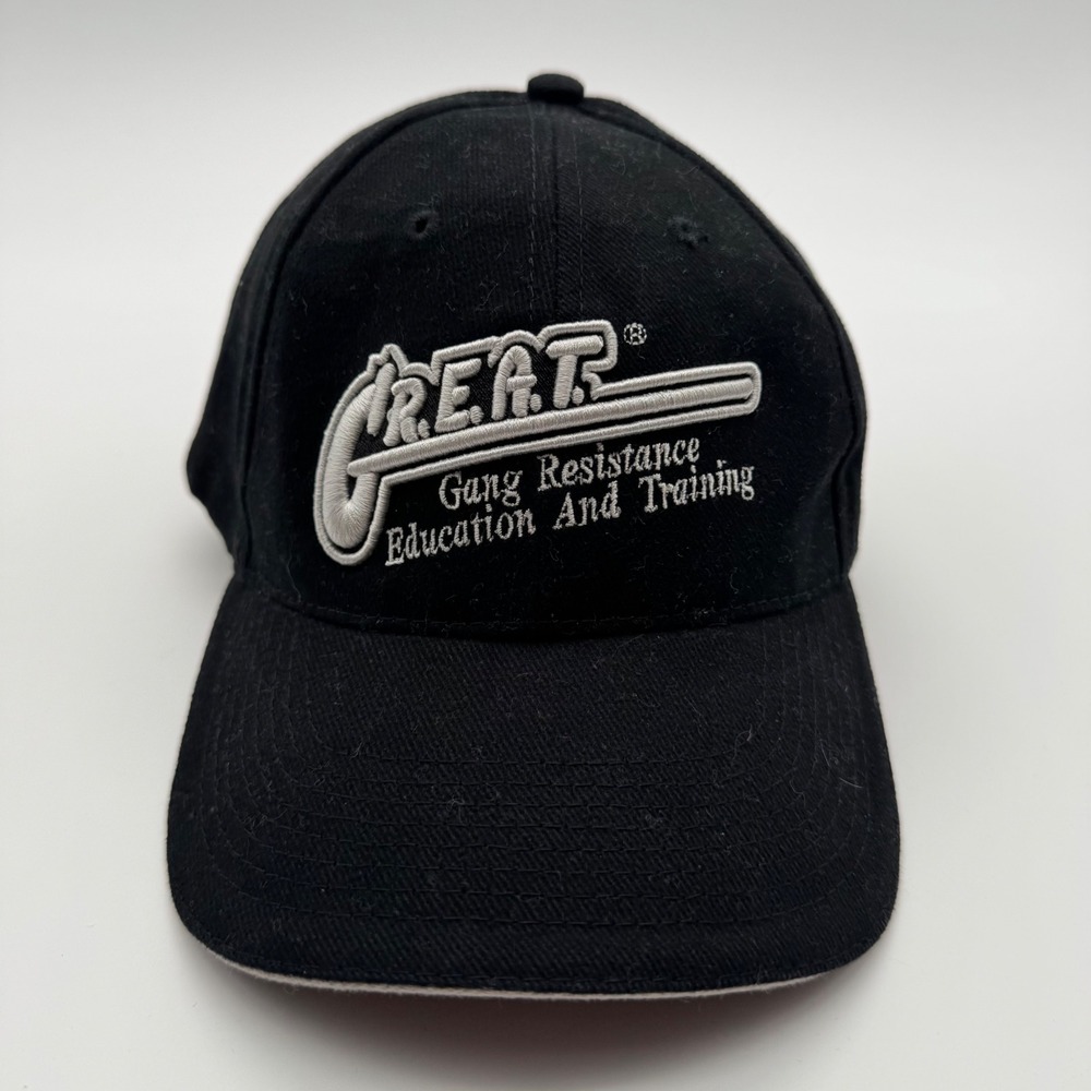 GREAT Gang Resistance Education And Training Black Cotton Baseball Hat Cap OSFM